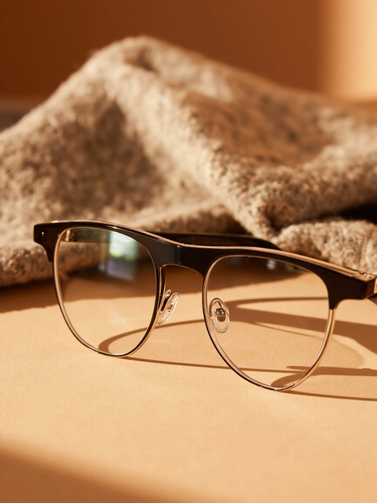 Browline frames with dark top and silver wire bottom
